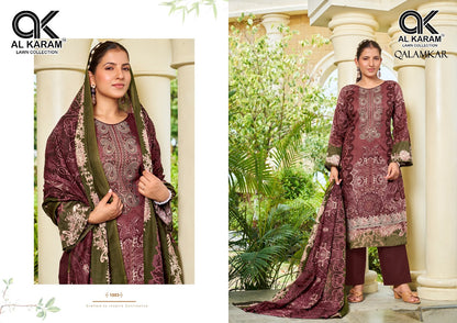 Qalamkar Al Karam Pure Cotton Karachi Salwar Suits Wholesaler India