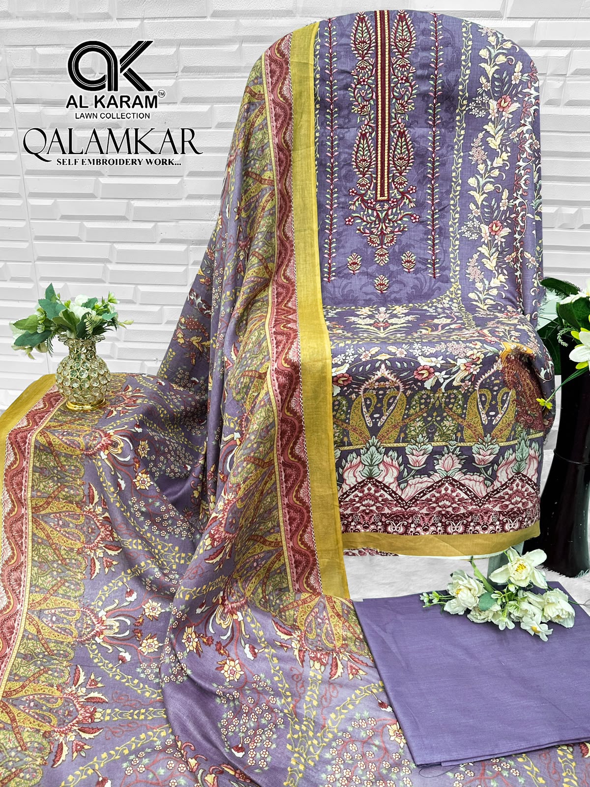 Qalamkar Al Karam Pure Cotton Karachi Salwar Suits Wholesaler India