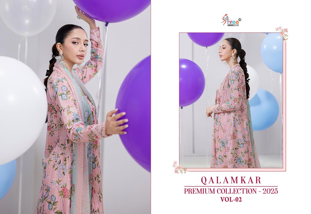Qalamkar Premium Collection 2025 Vol 2 Shree Fabs Pure Cotton Pakistani Patch Work Suits Wholesale