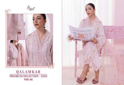 Qalamkar Premium Collection 2025 Vol 2 Shree Fabs Pure Cotton Pakistani Patch Work Suits Wholesale