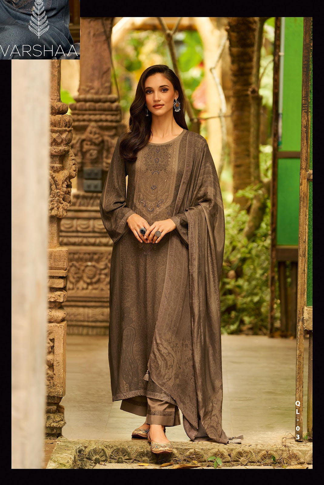 Qaleen Rang Varshaa Pashmina Suits Exporter