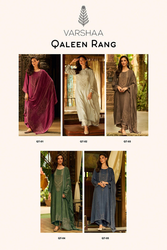 Qaleen Rang Varshaa Pashmina Suits Exporter