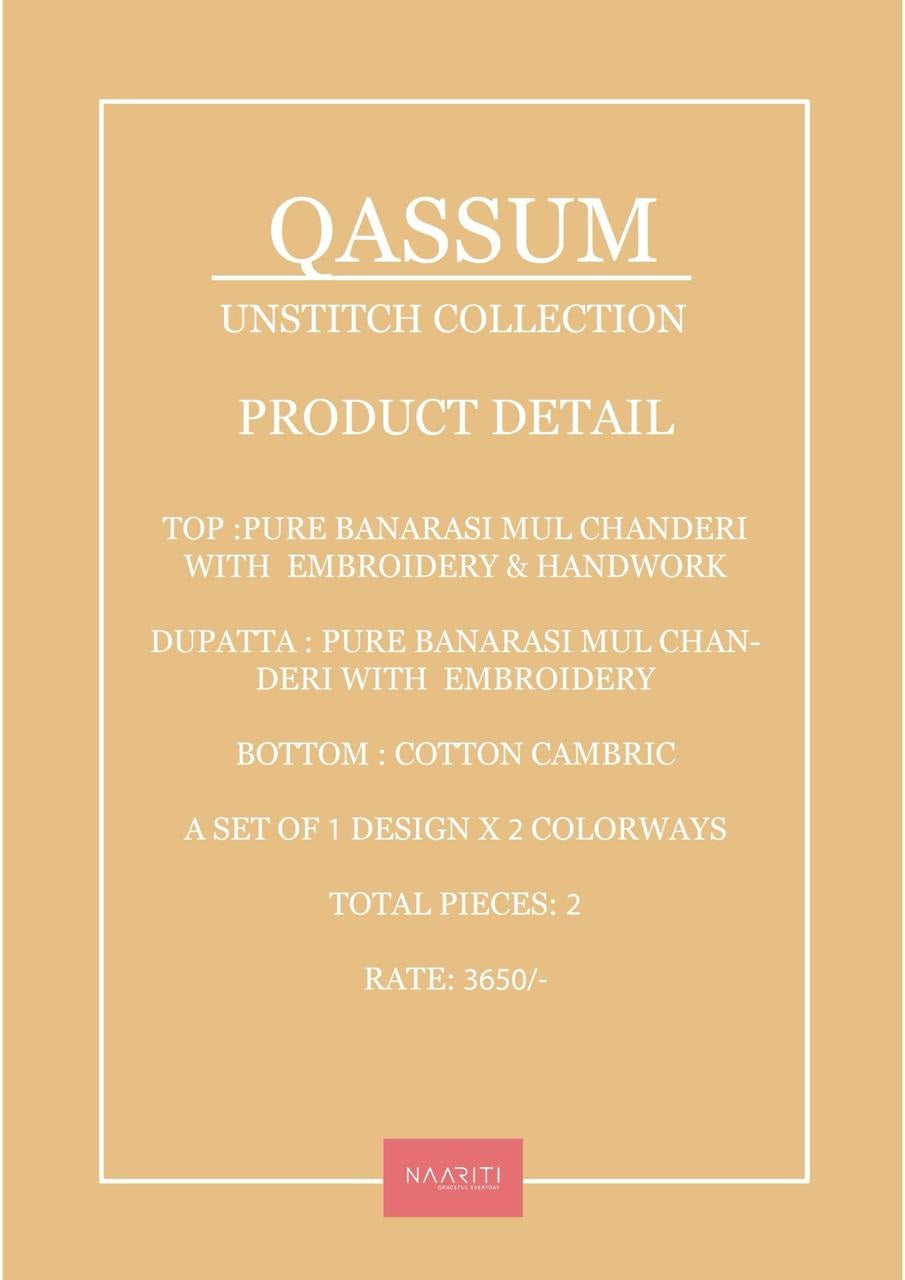 Qassum Naariti Banarasi Pant Style Suits Exporter
