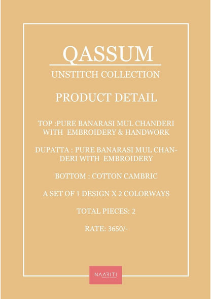 Qassum Naariti Banarasi Pant Style Suits Exporter
