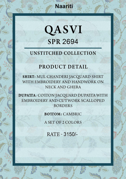 Qasvi Naariti Mul Chanderi Pant Style Suits Supplier Gujarat