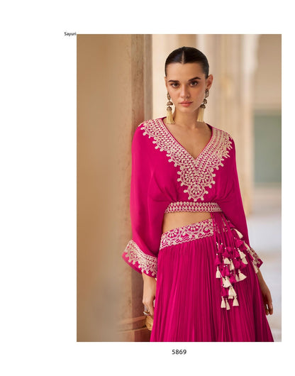 Qayaamat Sayuri Chinon Crop Top Skirt Manufacturer Gujarat