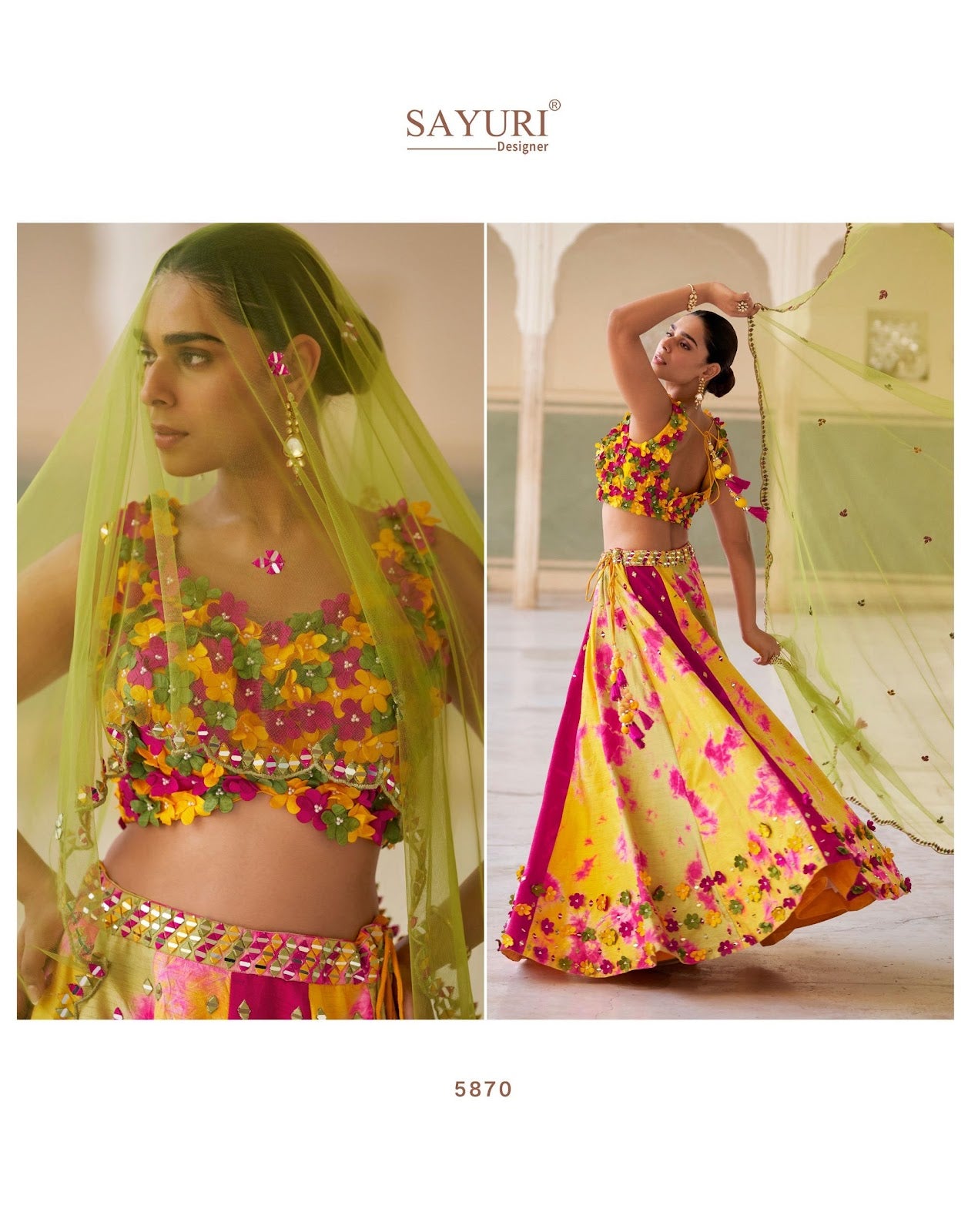 Qayaamat Sayuri Chinon Crop Top Skirt Manufacturer Gujarat