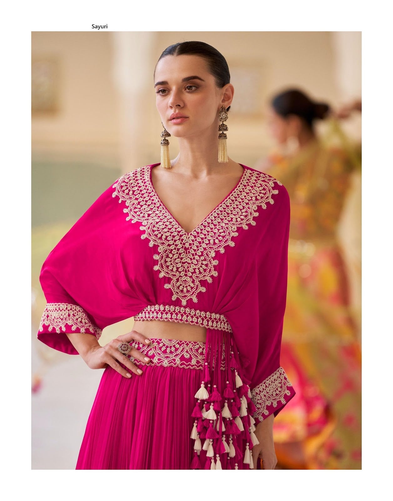 Qayaamat Sayuri Chinon Crop Top Skirt Manufacturer Gujarat