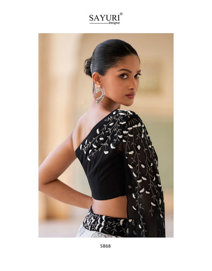 Qayaamat Sayuri Chinon Crop Top Skirt Manufacturer Gujarat
