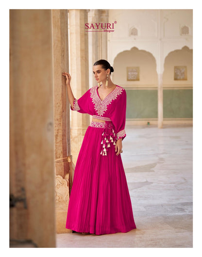 Qayaamat Sayuri Chinon Crop Top Skirt Manufacturer Gujarat