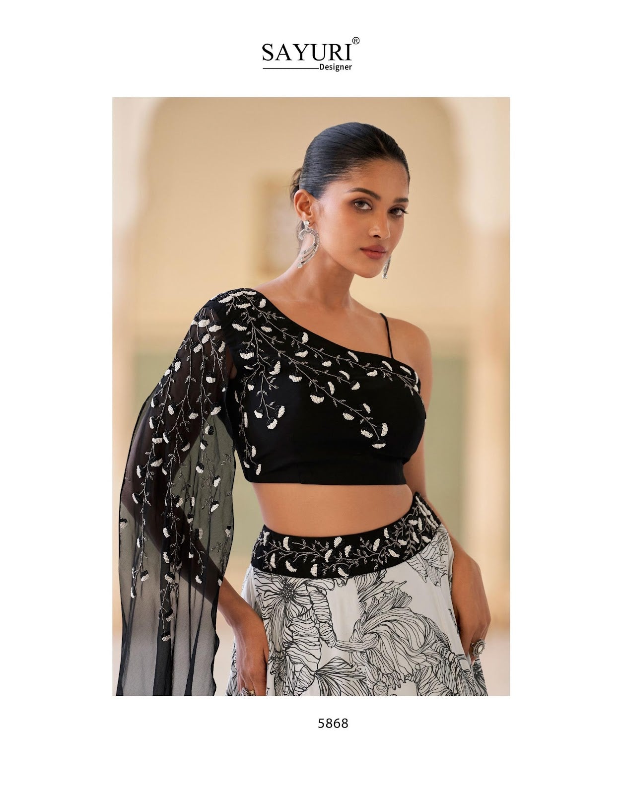 Qayaamat Sayuri Chinon Crop Top Skirt Manufacturer Gujarat