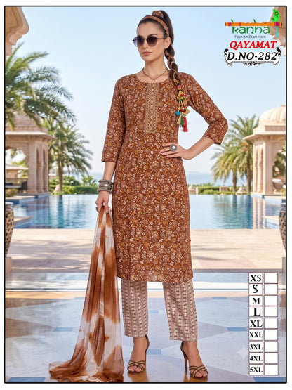 Qayamat 2807 Kanha Liva Reyon Readymade Pant Style Suits Supplier India