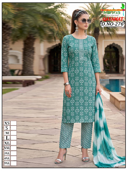 Qayamat 2807 Kanha Liva Reyon Readymade Pant Style Suits Supplier India