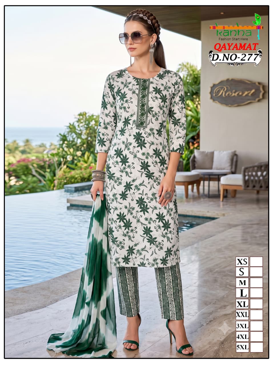 Qayamat 2807 Kanha Liva Reyon Readymade Pant Style Suits Supplier India