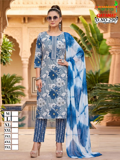 Qayamat 2807 Kanha Liva Reyon Readymade Pant Style Suits Supplier India