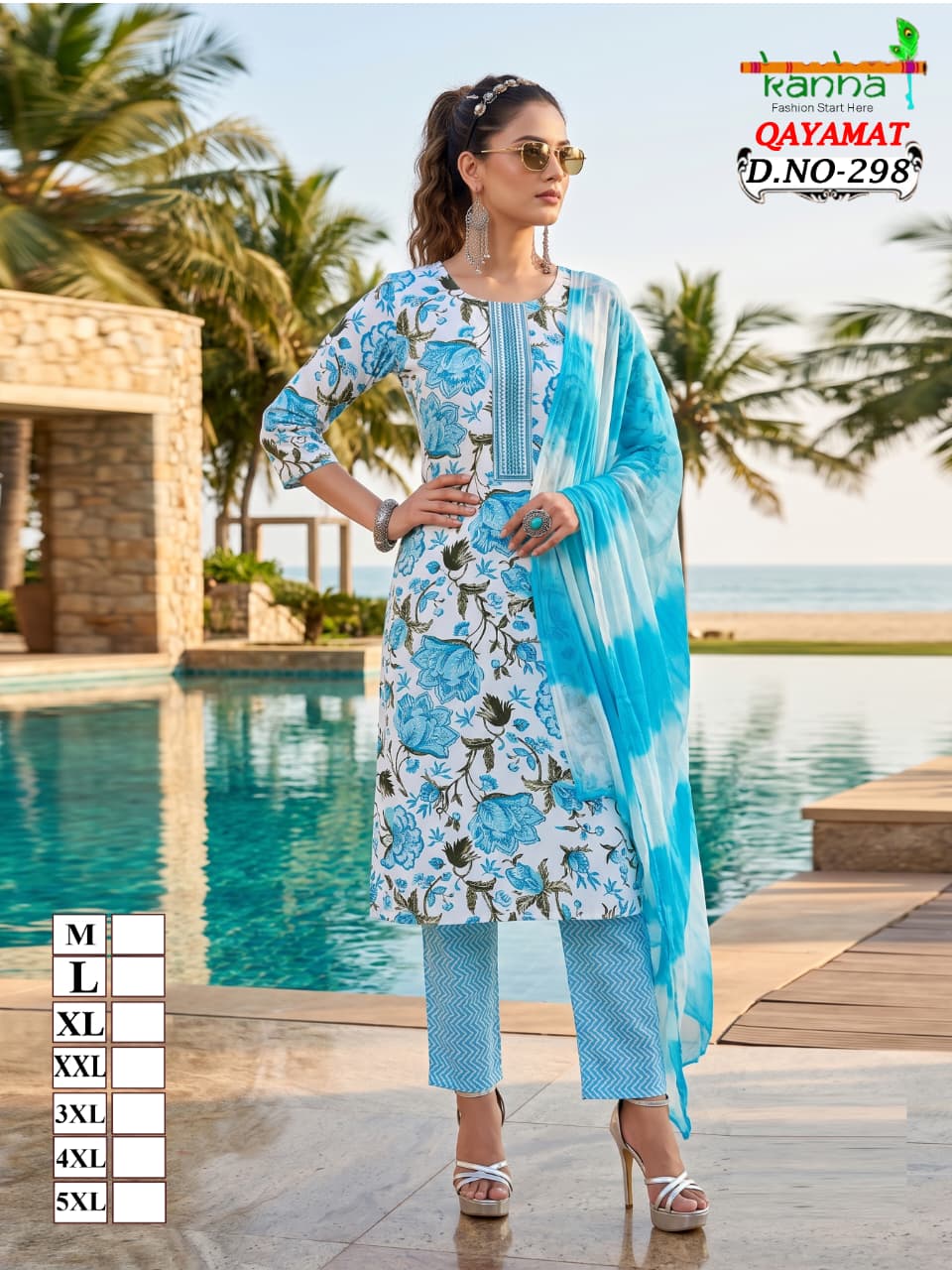 Qayamat 2807 Kanha Liva Reyon Readymade Pant Style Suits Supplier India