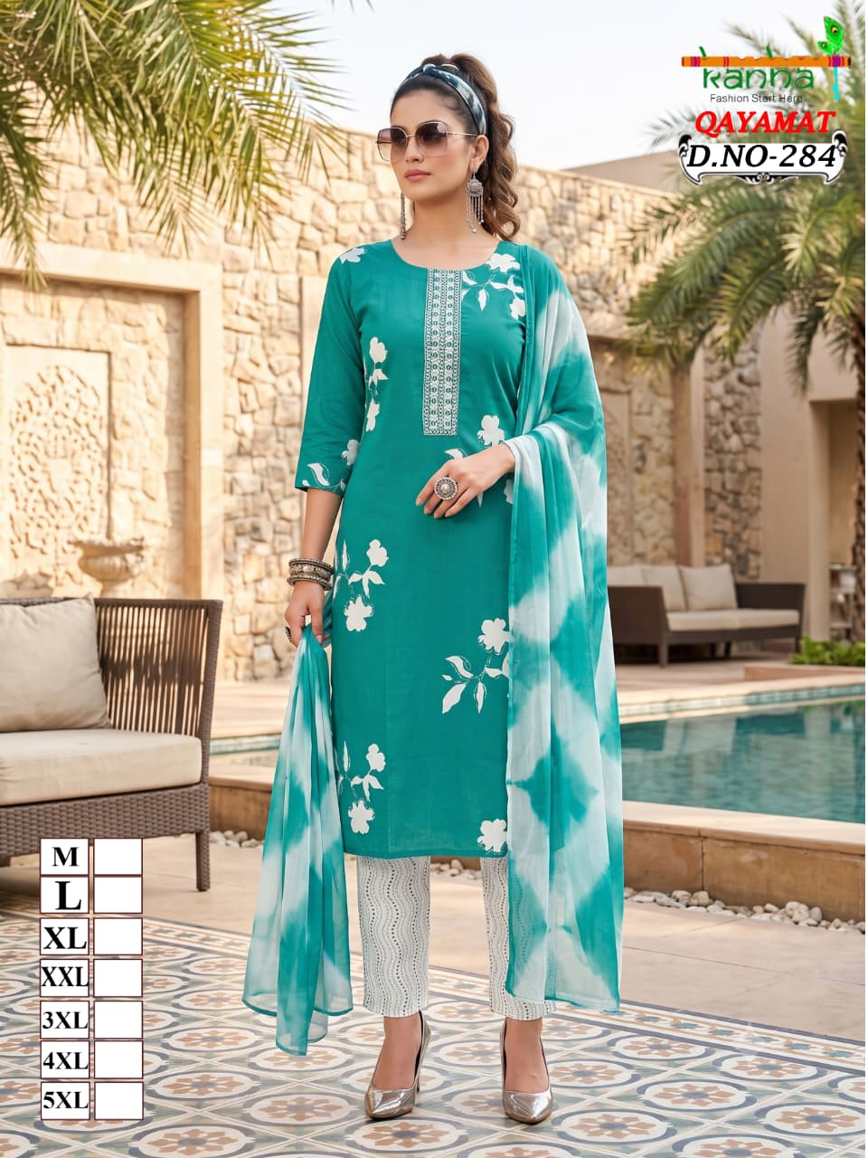 Qayamat 2807 Kanha Liva Reyon Readymade Pant Style Suits Supplier India