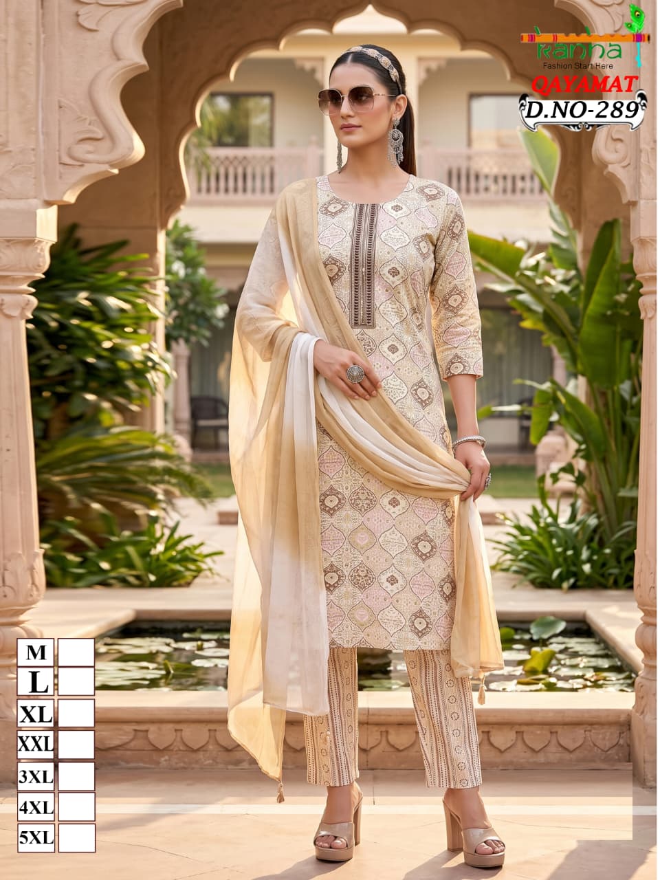 Qayamat 2807 Kanha Liva Reyon Readymade Pant Style Suits Supplier India