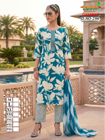 Qayamat 2807 Kanha Liva Reyon Readymade Pant Style Suits Supplier India