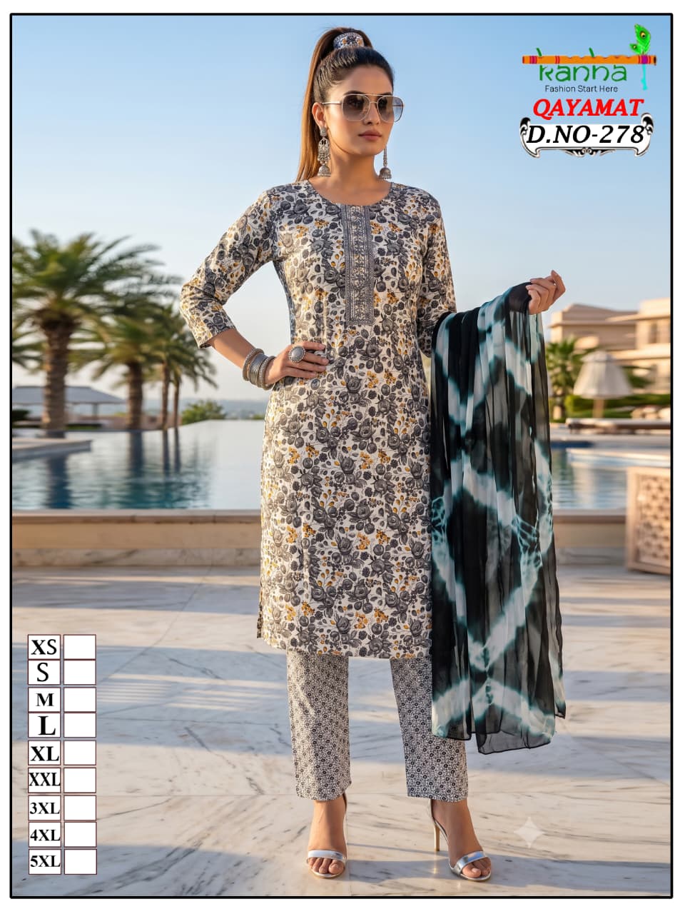 Qayamat 2807 Kanha Liva Reyon Readymade Pant Style Suits Supplier India