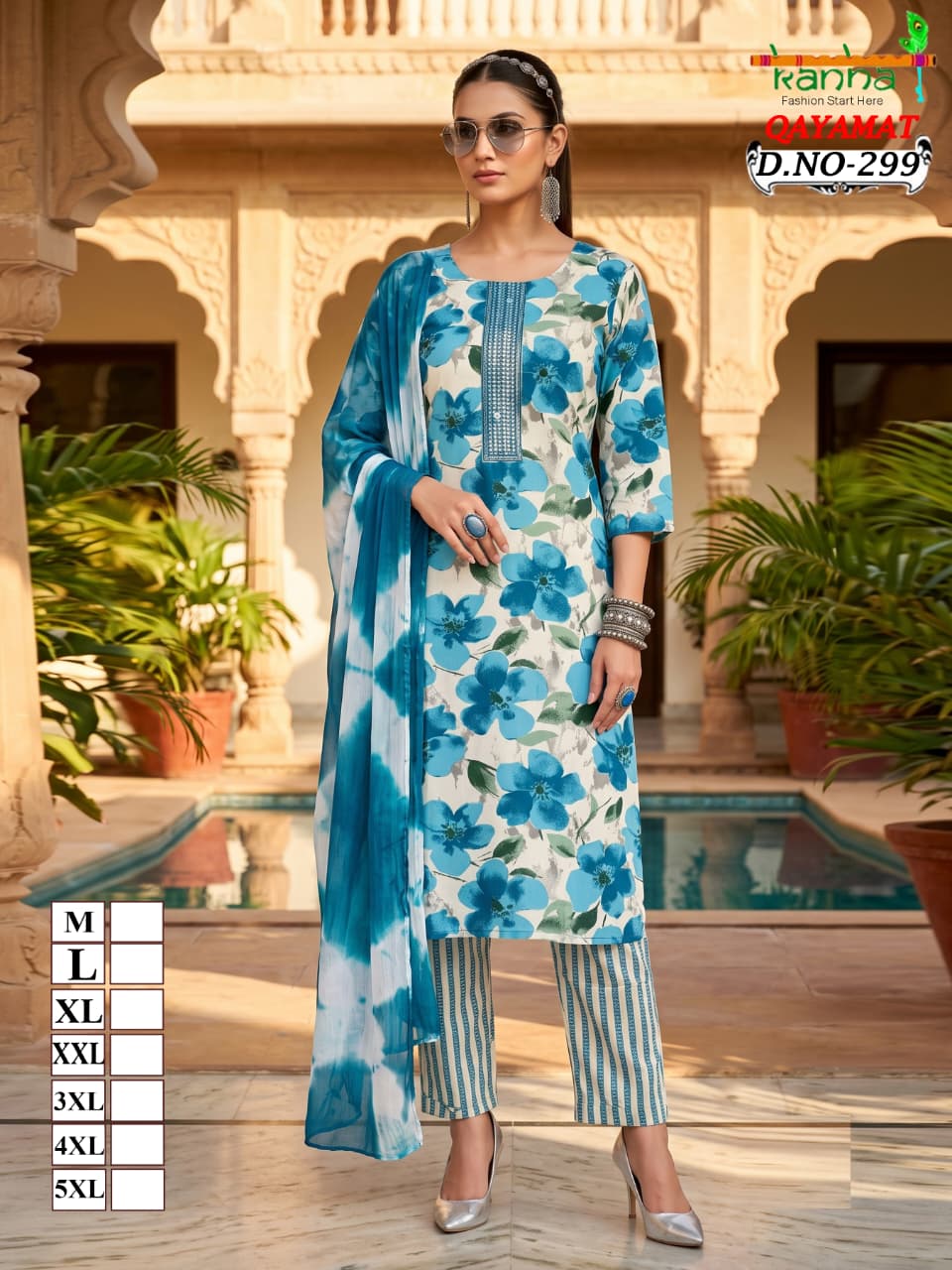 Qayamat 2807 Kanha Liva Reyon Readymade Pant Style Suits Supplier India