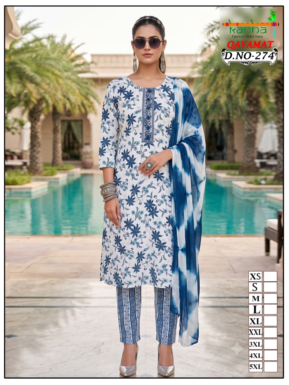 Qayamat 2807 Kanha Liva Reyon Readymade Pant Style Suits Supplier India
