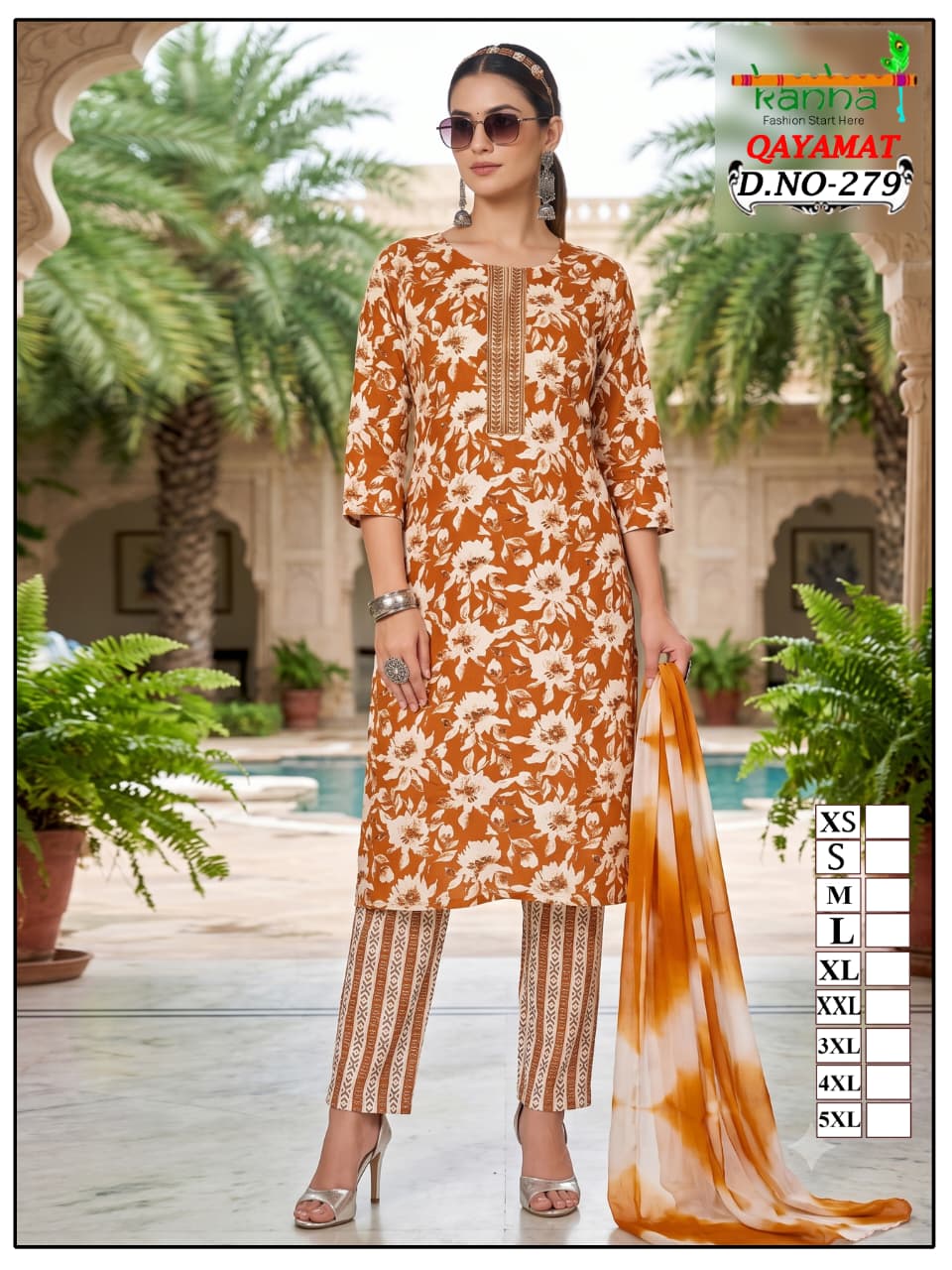 Qayamat 2807 Kanha Liva Reyon Readymade Pant Style Suits Supplier India
