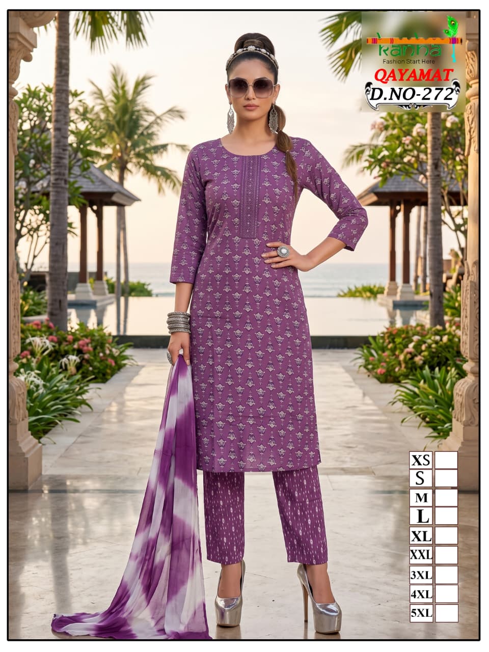 Qayamat 2807 Kanha Liva Reyon Readymade Pant Style Suits Supplier India