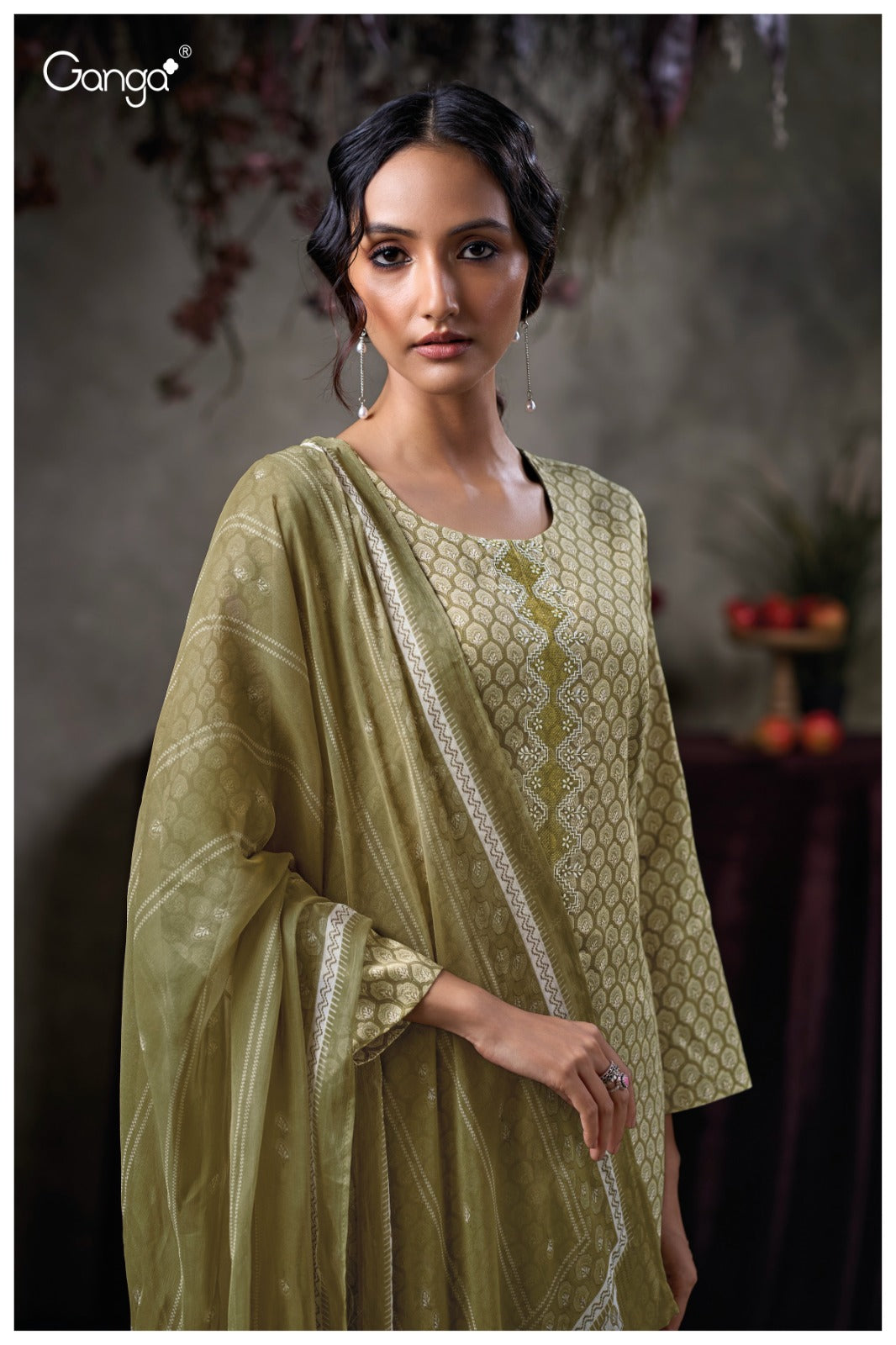 Qazzin 3803 Ganga Premium Cotton Plazzo Style Suits Manufacturer