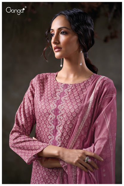 Qazzin 3803 Ganga Premium Cotton Plazzo Style Suits Manufacturer