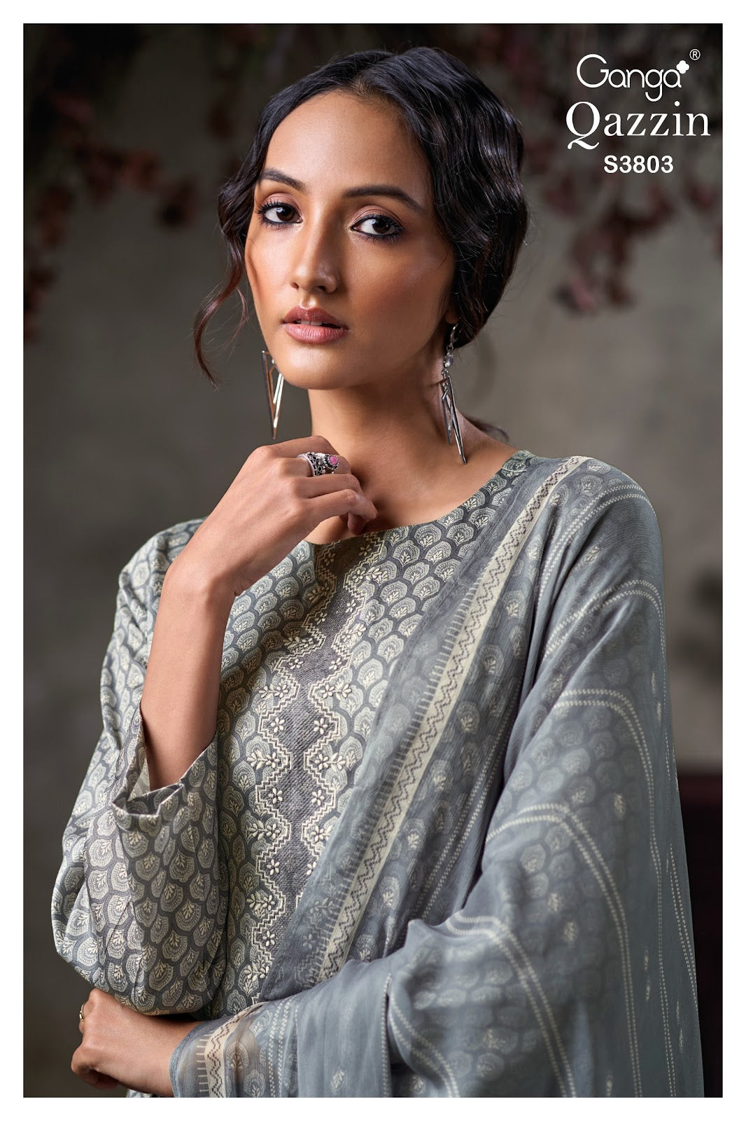 Qazzin 3803 Ganga Premium Cotton Plazzo Style Suits Manufacturer