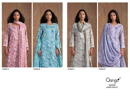 Qiana 4696 Ganga Cotton Plazzo Style Suits Manufacturer Gujarat