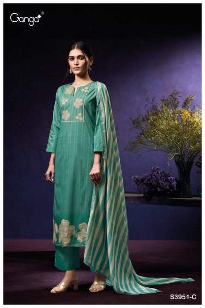 Qiara 3951 Ganga Premium Plazzo Style Suits Manufacturer Gujarat