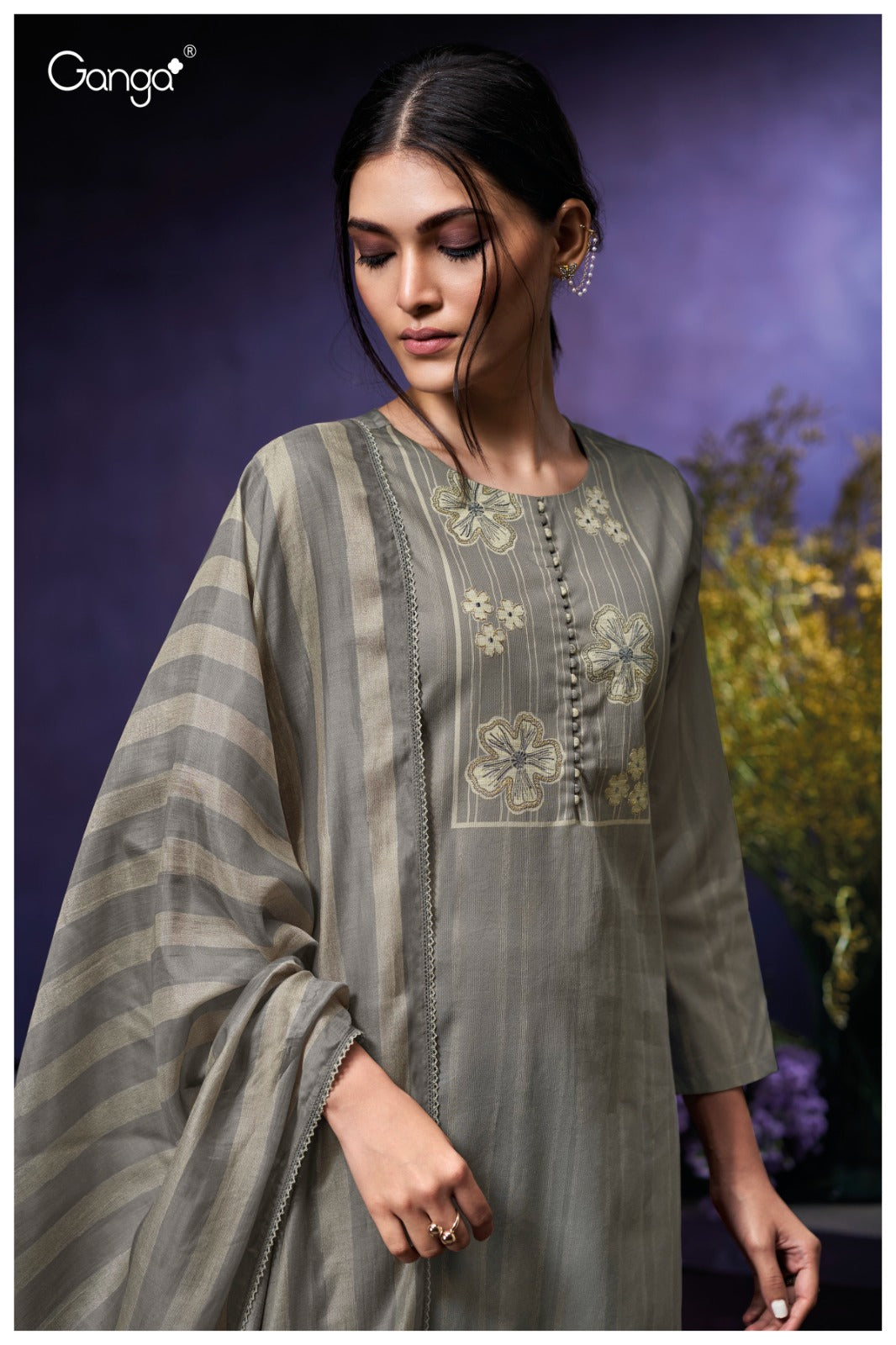 Qiara 3951 Ganga Premium Plazzo Style Suits Manufacturer Gujarat
