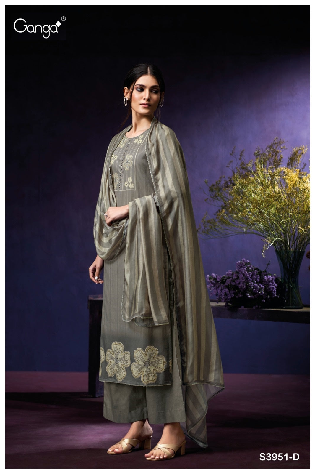 Qiara 3951 Ganga Premium Plazzo Style Suits Manufacturer Gujarat