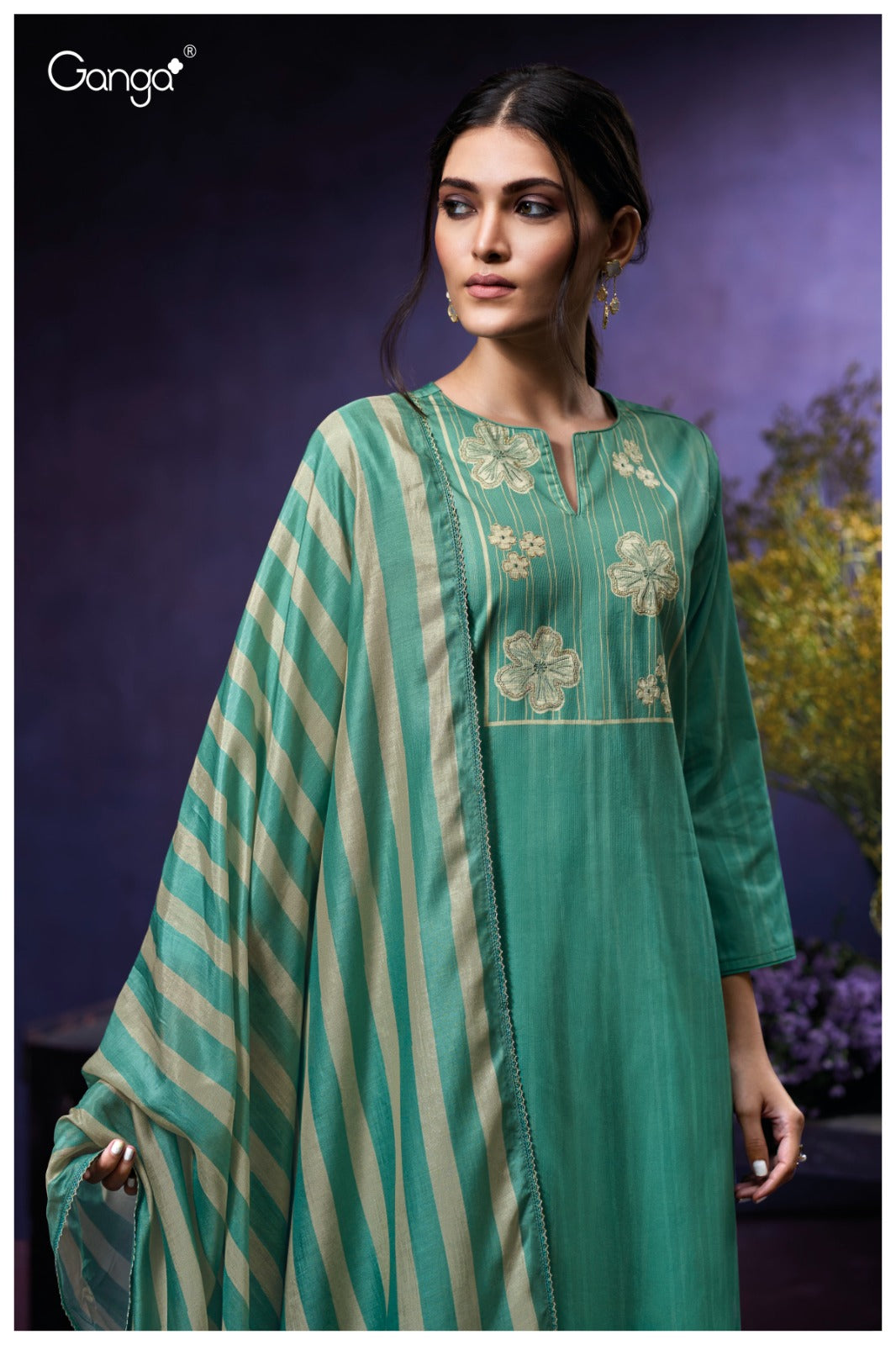 Qiara 3951 Ganga Premium Plazzo Style Suits Manufacturer Gujarat