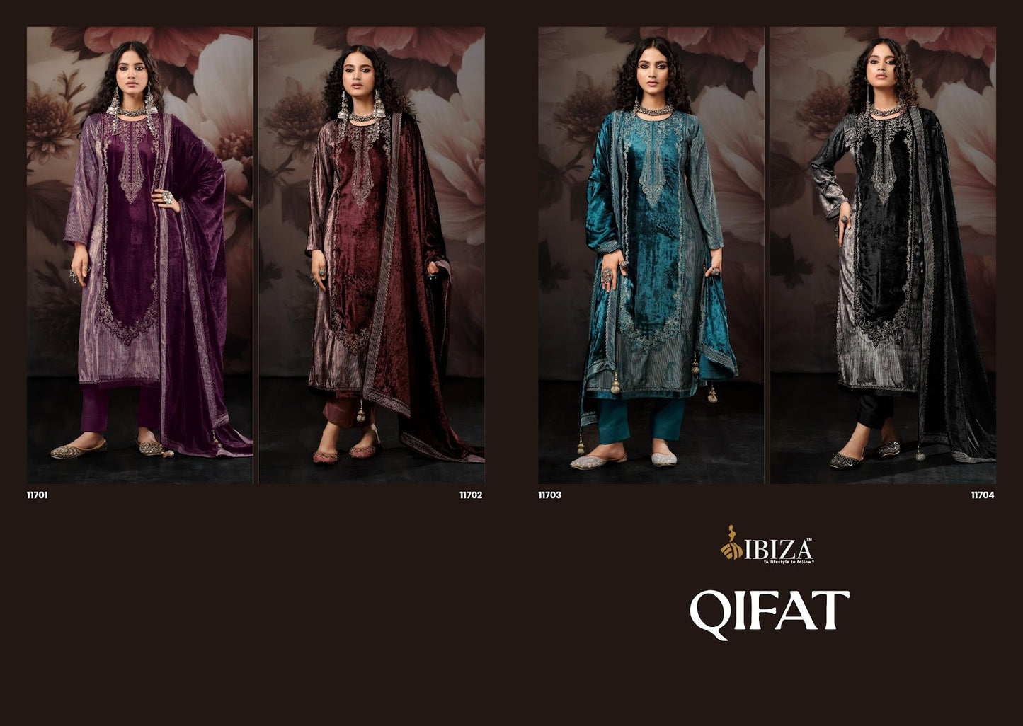 Qifat Ibiza Viscose Velvet Suits Wholesale Price