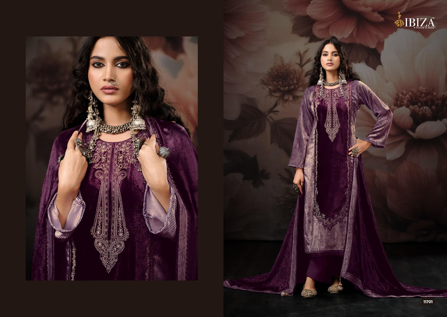 Qifat Ibiza Viscose Velvet Suits Wholesale Price