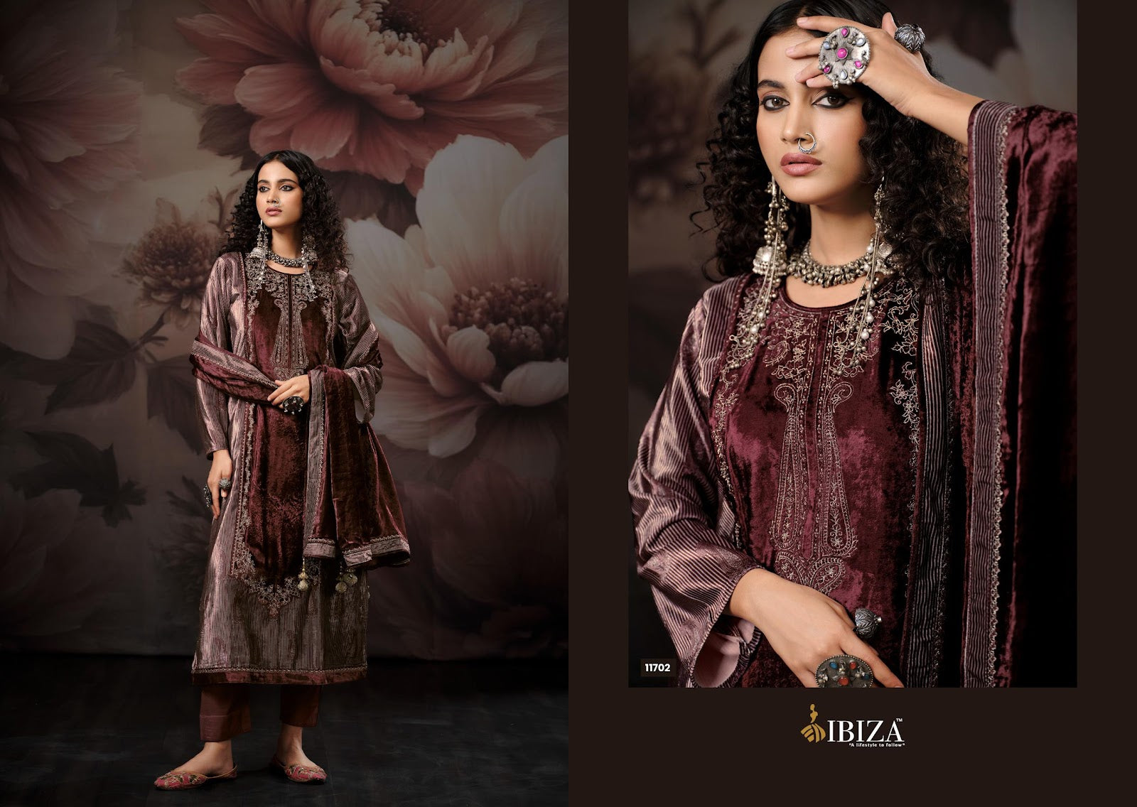Qifat Ibiza Viscose Velvet Suits Wholesale Price