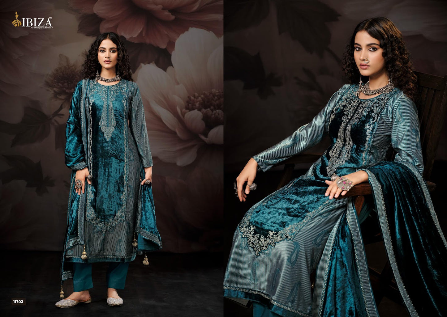 Qifat Ibiza Viscose Velvet Suits Wholesale Price