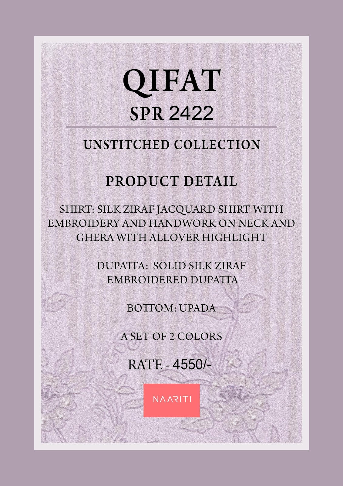 Qifat Naariti Silk Pant Style Suits Wholesale Price