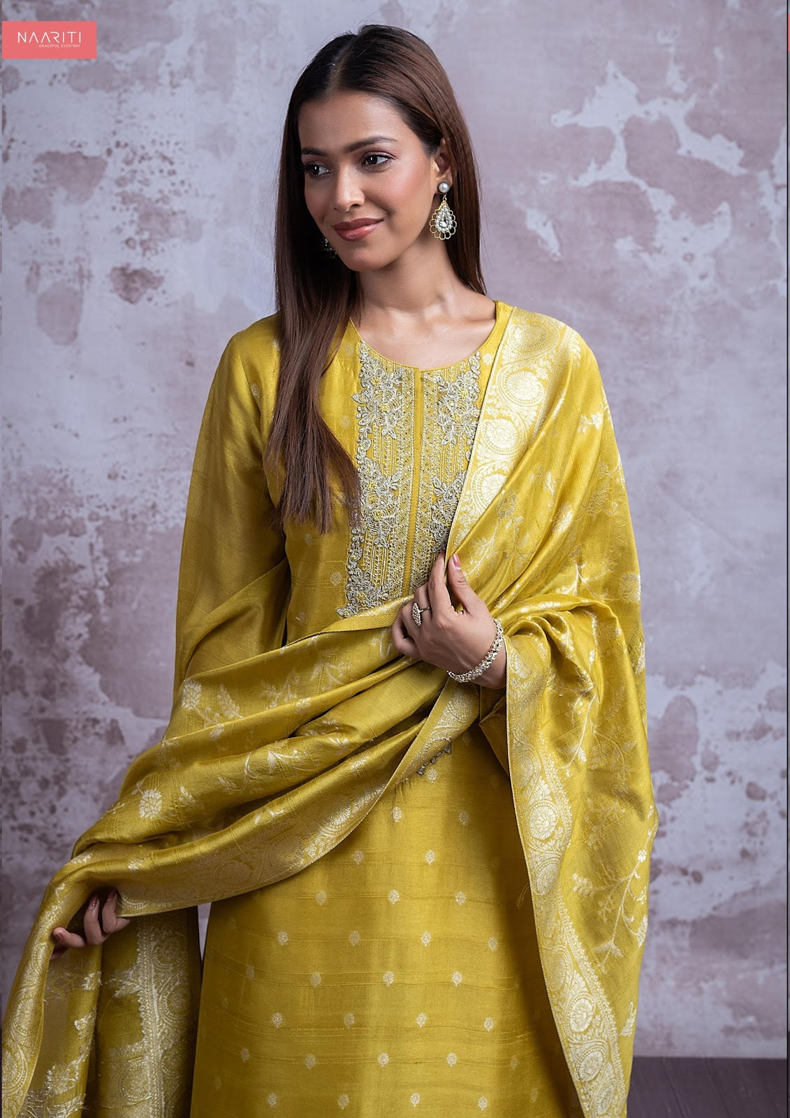 Qinara Naariti Silk Jacquard Pant Style Suits Exporter Ahmedabad
