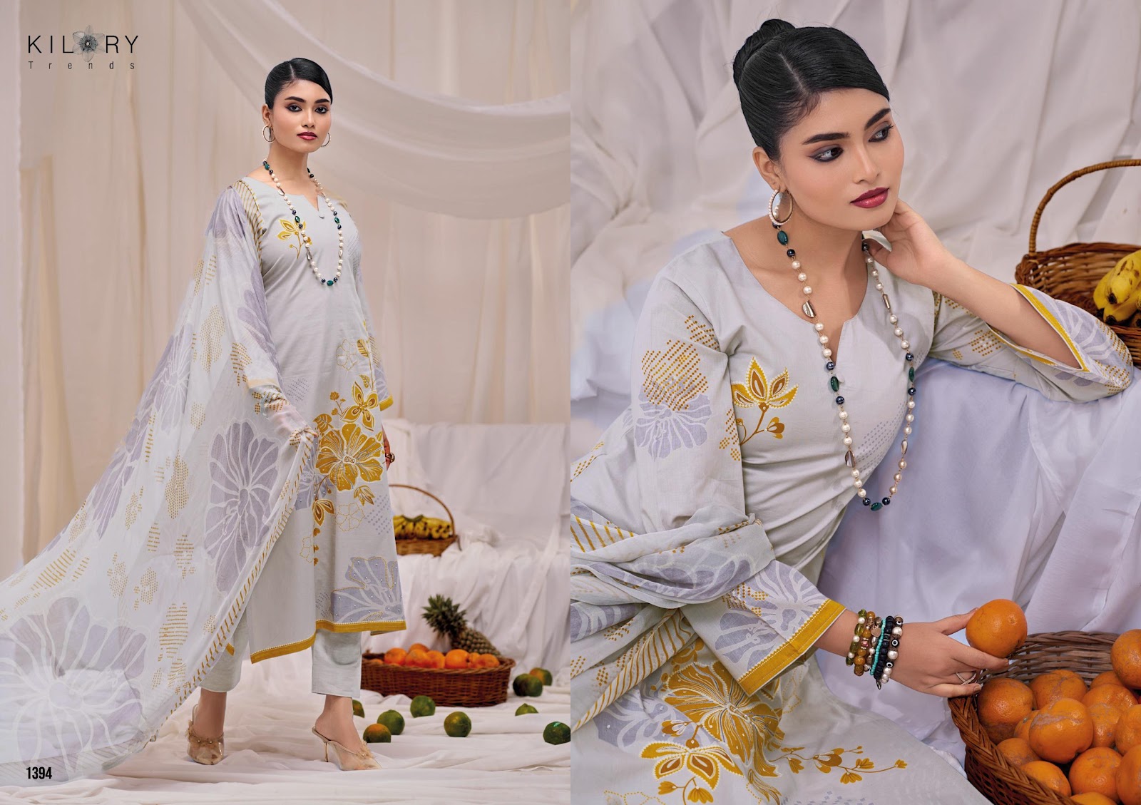 Qirat Kilory Pure Lawn Pant Style Suits Exporter India