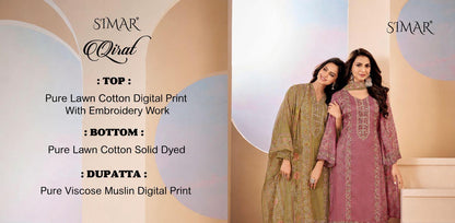 Qirat Simar Lawn Cotton Pakistani Salwar Suits Wholesaler Gujarat