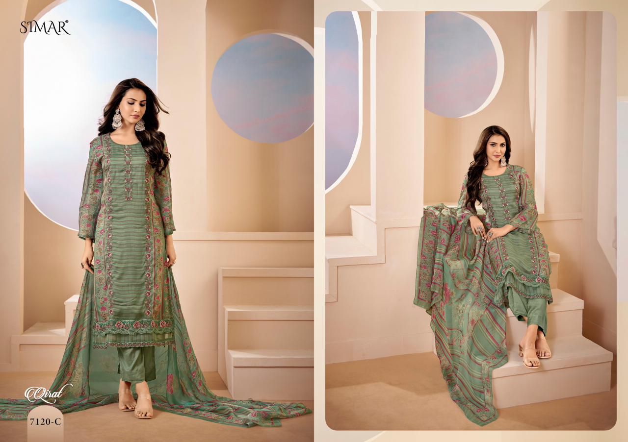 Qirat Simar Lawn Cotton Pakistani Salwar Suits Wholesaler Gujarat