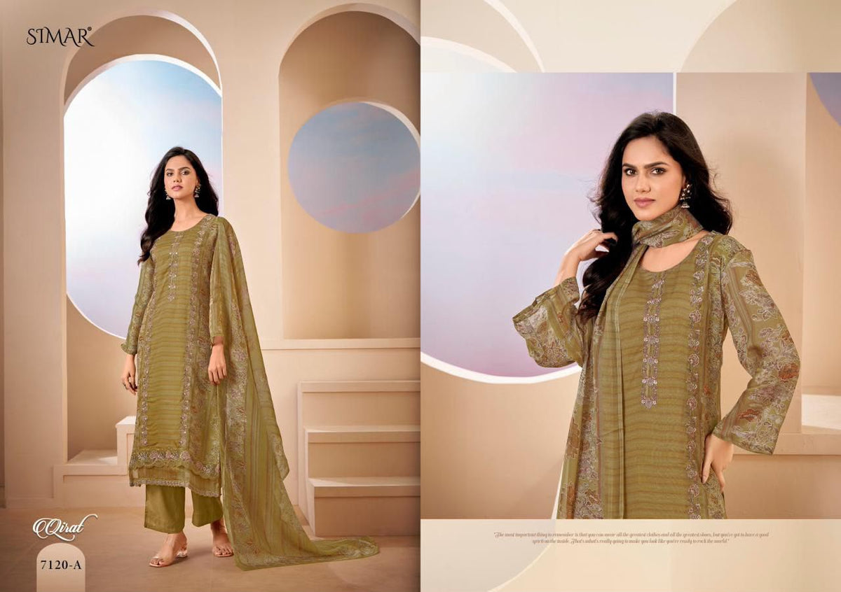 Qirat Simar Viscose Pashmina Suits Manufacturer Gujarat
