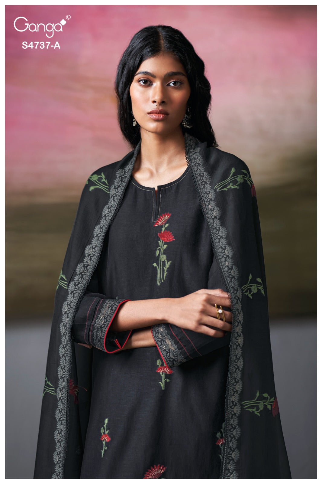 Qirisha S4737 Ganga Mul Chanderi Plazzo Style Suits Supplier Gujarat
