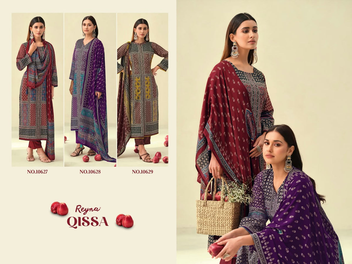 Qissa Reyna Corduroy Pant Style Suits Wholesale Price