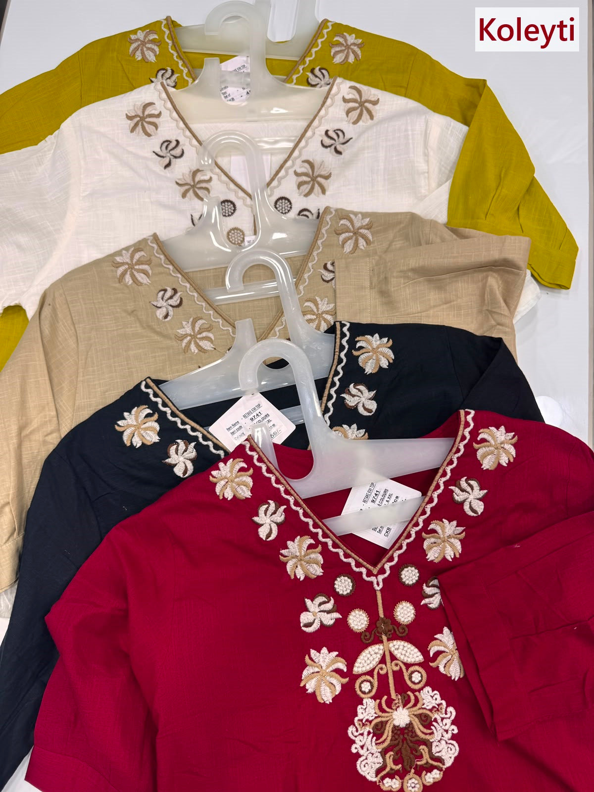Ql N 9741 Neck Work Koleyti Fancy Tops Supplier