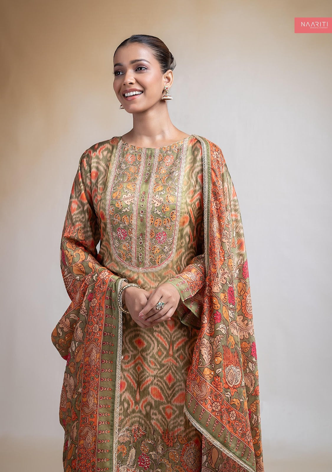 Qruti Naariti Silk Pant Style Suits Wholesale Price